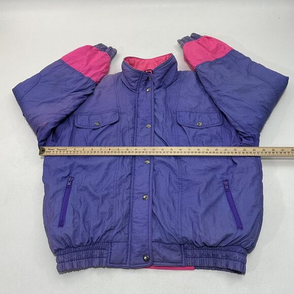 Rock Creek Insulated Jacket Purple With Pink Snap Front Closure, Size L - Picture 3 of 6